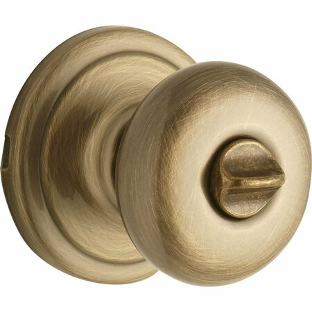 KWIKSET Signature Series Antique Brass Bed & Bath Door Knob 730J 5 CP